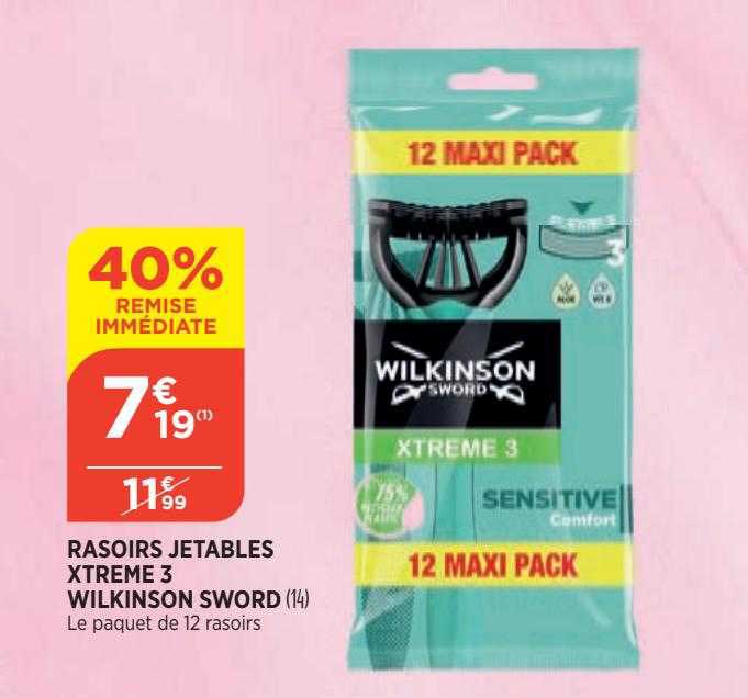 rasoirs jetables xtreme 3 wilkinson sword