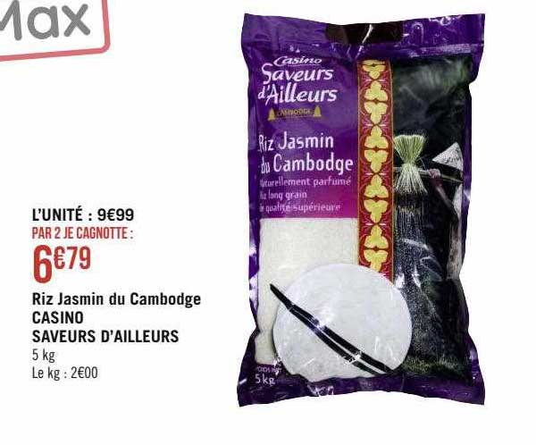 riz jasmin du cambodge casino saveurs d'ailleurs