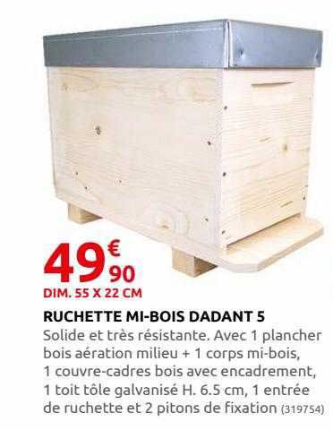 ruchette mi-bois dadant 5