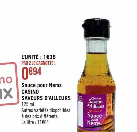 sauce pour nems casino saveurs d'ailleurs