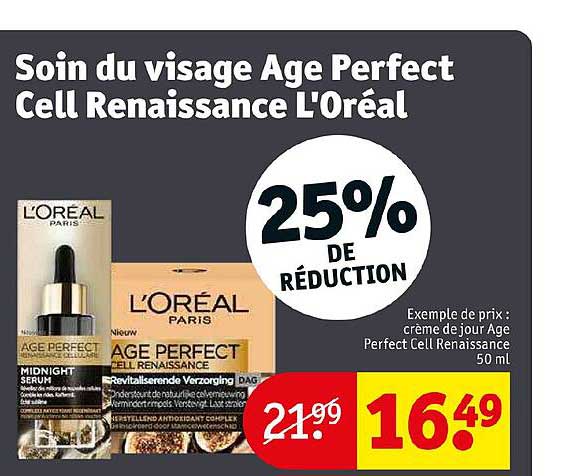soin du visage age perfect cell renaissance l'oréal