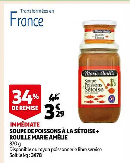 soupe de poissons à la sétoise + rouille marie amélie