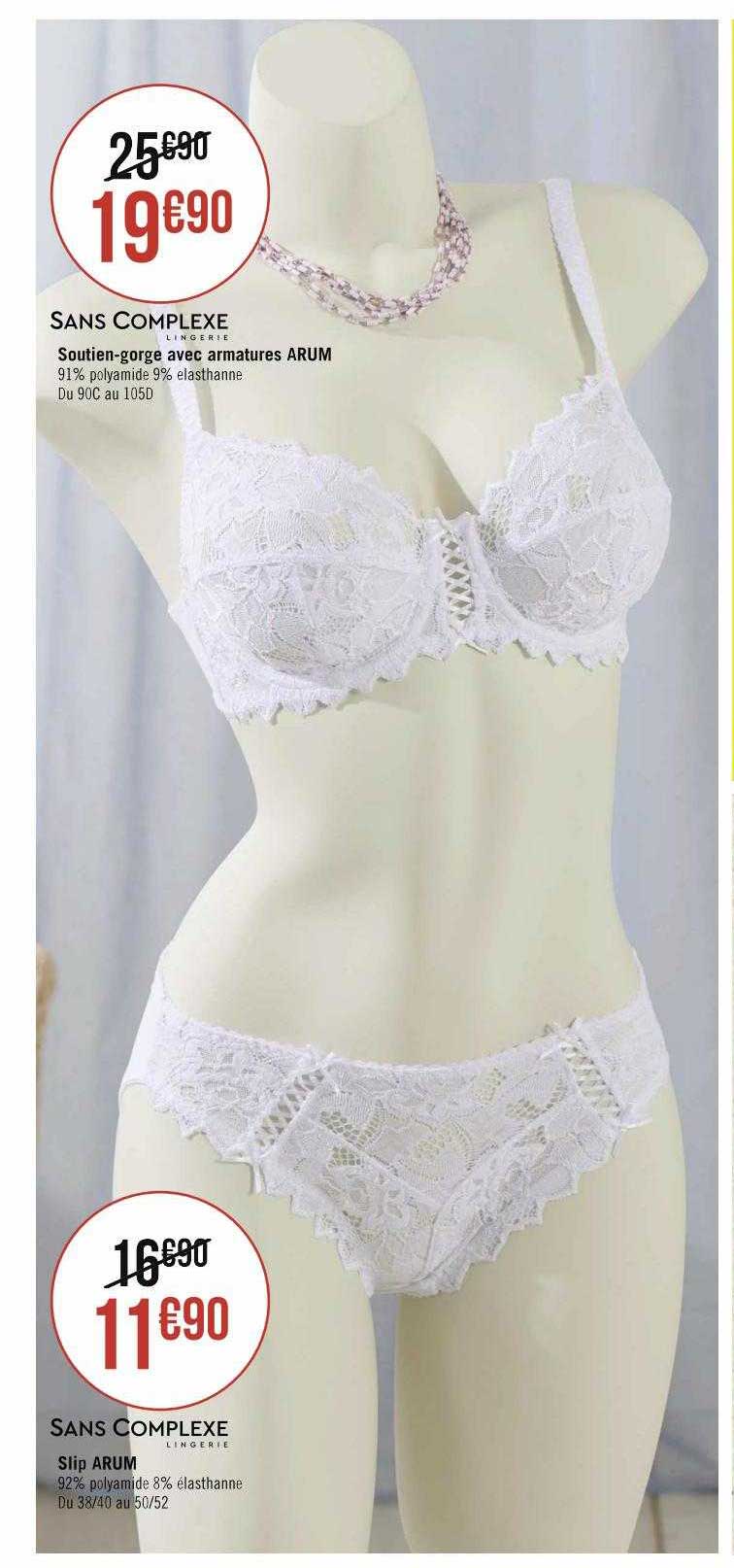 soutien-gorge avec armatures arum sans complexe, slip arum sans complexe