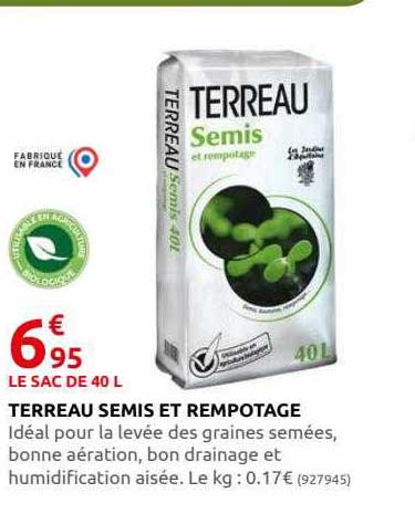 terreau semis et rempotage
