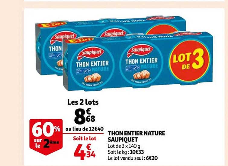 Thon Entier Nature Saupiquet