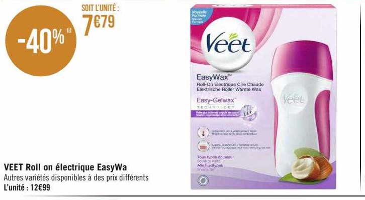 veet roll on électrique easywa
