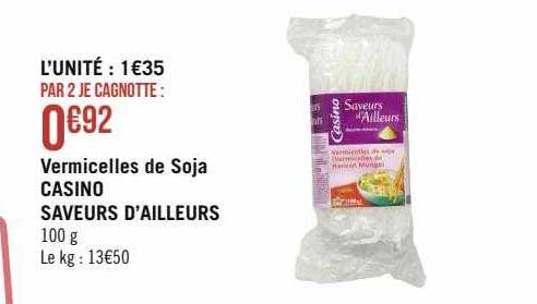 vermicelles de soja casino saveurs d'ailleurs
