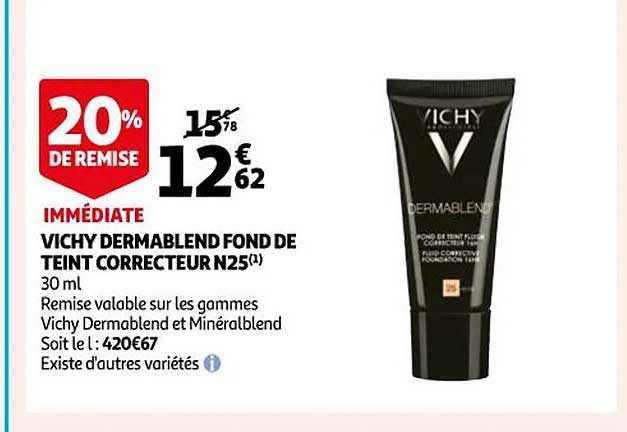 vichy dermablend fond de teint correcteur n25