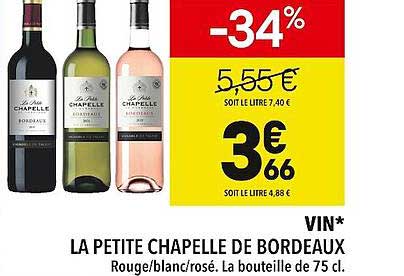 vin la petite chapelle de bordeaux