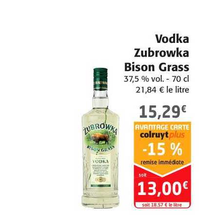 vodka zibrowka bison grass