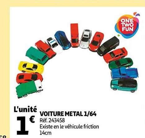 voiture métal 1-64 one two fun