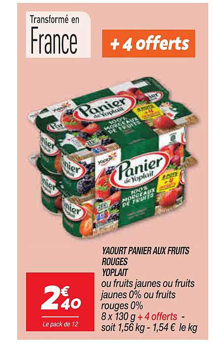 Yaourt Panier Aux Fruits Rouges Yoplait