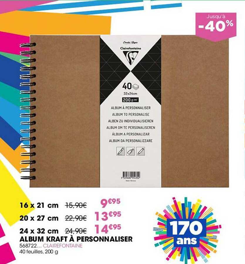 album kraft à personnaliser clairefontaine