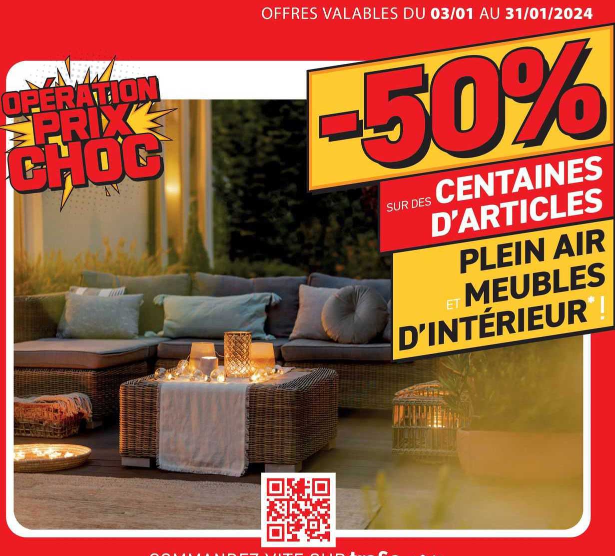 centaines d'articles plein air et meubles d'intérieur