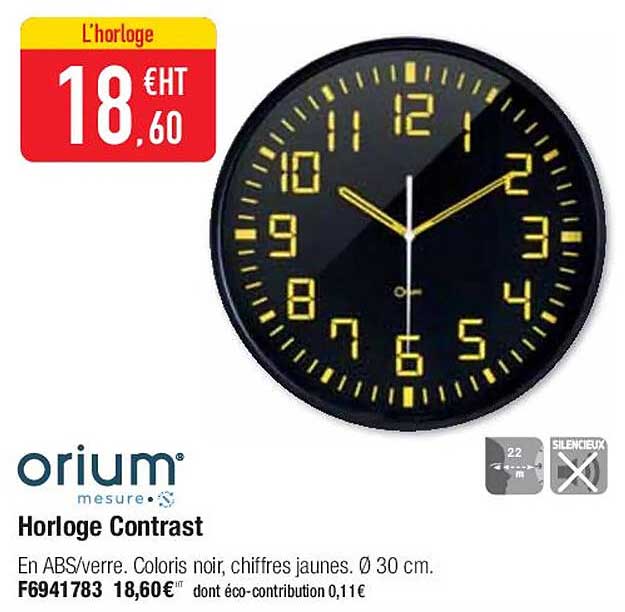 horloge contrast orium mesure