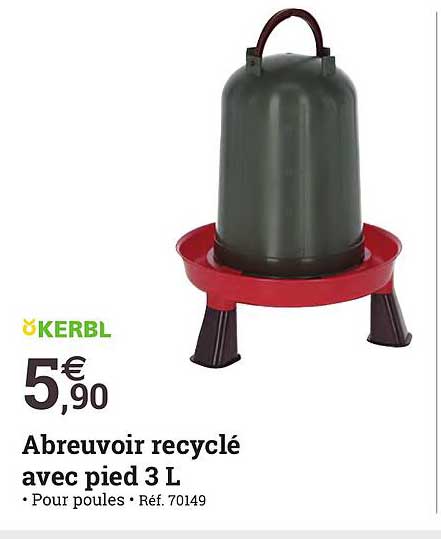 abreuvoir recyclé avec pid 3 l kerbl