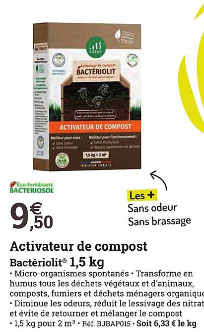 activateur de compost bactériolit 1,5 kg