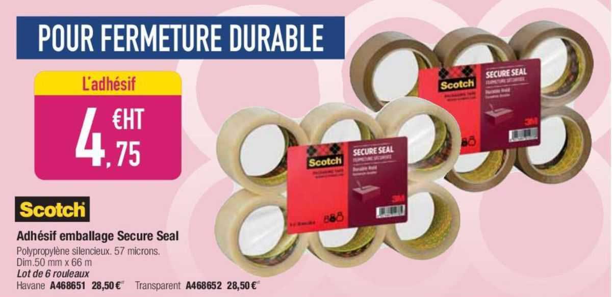 adhésif emballage secure seal scotch
