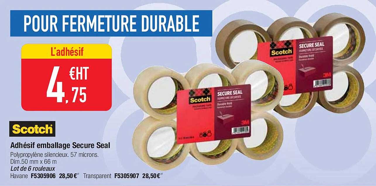 adhésif emballage secure seal scotch