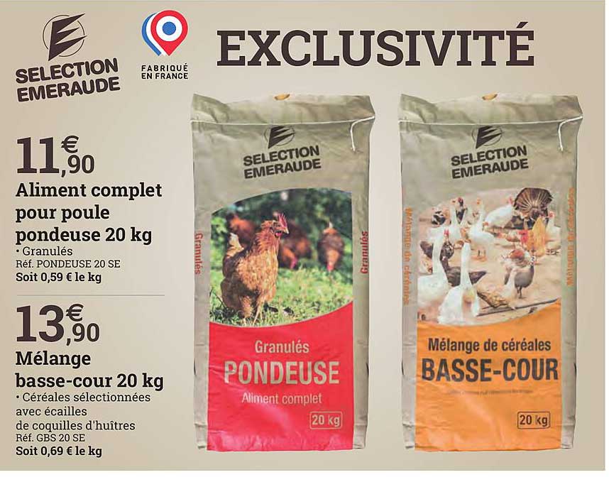 aliment complet pour poule pondeuse 20 kg, mélange basse-cour 20 kg