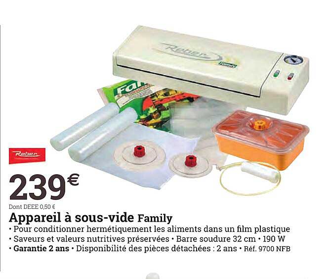 appareil à sous-vide family reber