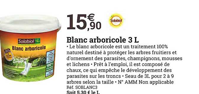 Blanc Arboricole 3 L Solabiol