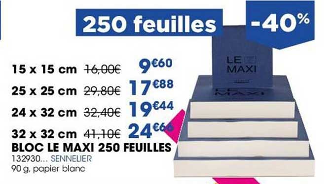 Bloc Le Maxi 250 Feuilles Sennelier
