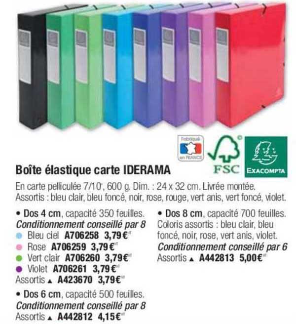 Boîte élastique Carte Iderama Exacompta