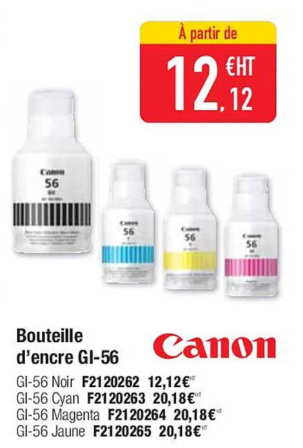 bouteille d'encre gi-56 canon