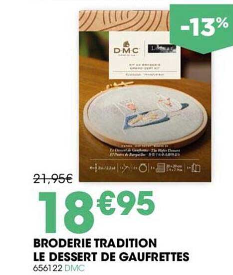 broderie tradition le dessert de gaufrettes dmc