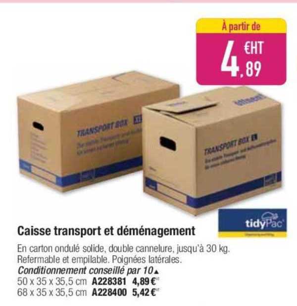 caisse transport et déménagement tidypac