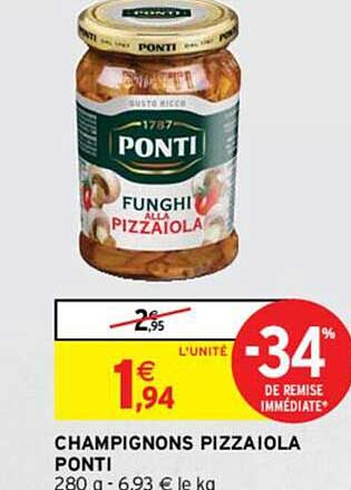 champignons pizzaiola ponti