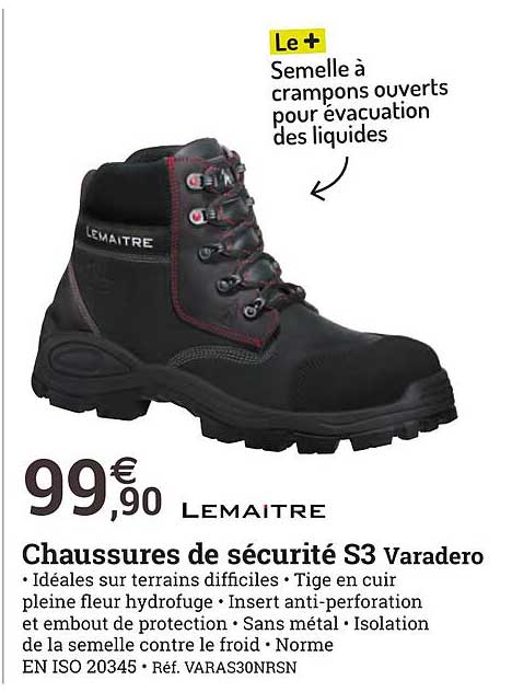 chaussures de sécurité s3 varadero lemaître