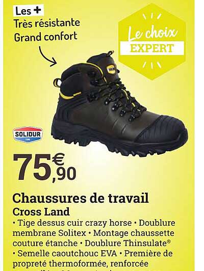 chaussures de travail cross land