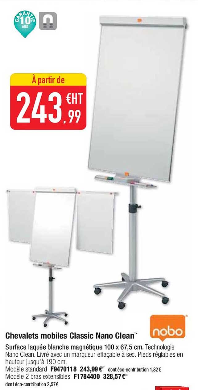 chevalets mobiles classic nano clean nobo