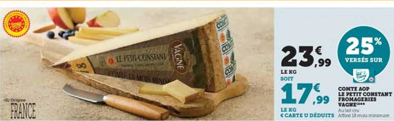 comte aop le petit constant fromageries vagne