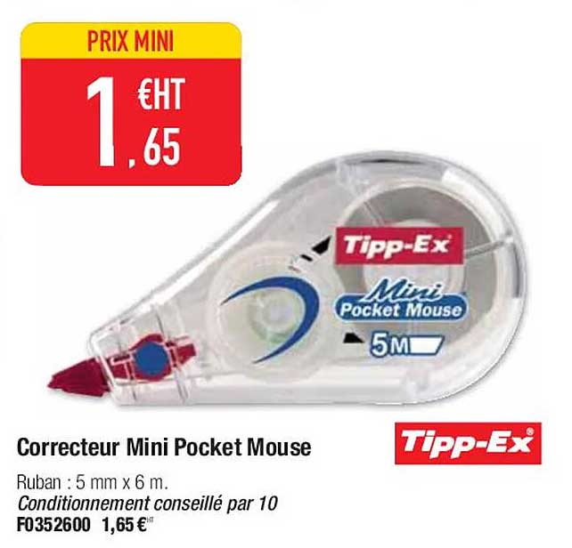 correcteur mini pocket mosue tipp-ex