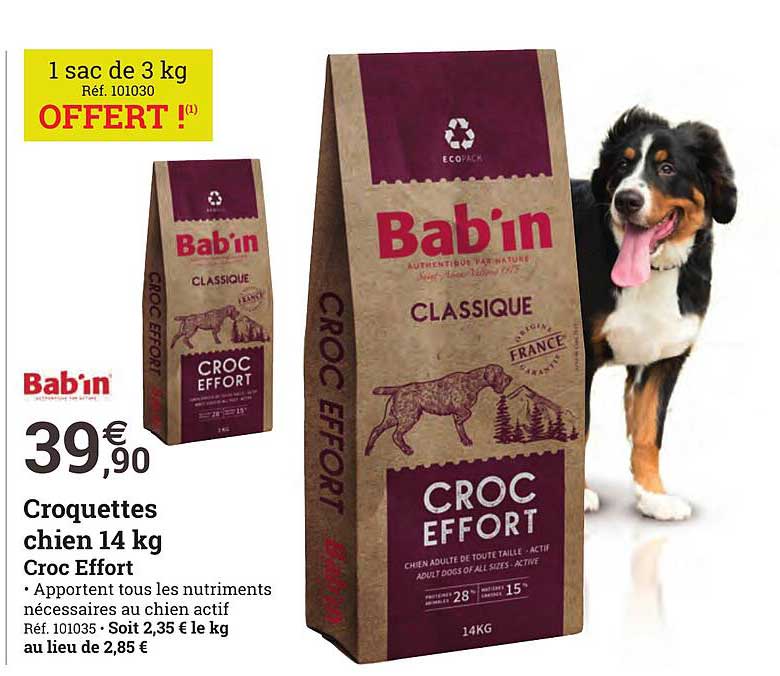 croquettes chien 14 kg croc effort