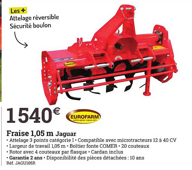 fraise 1,05 m jaguar eurofarm