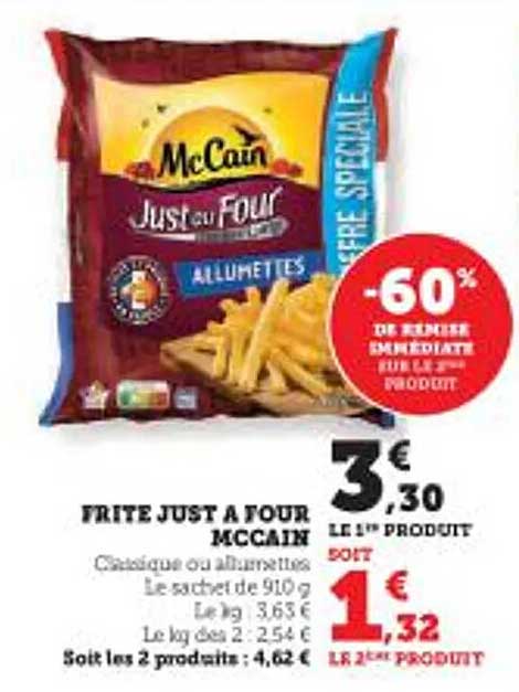 frite just à four mcCain