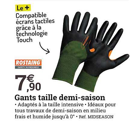 gants taille demi-saison rostaing