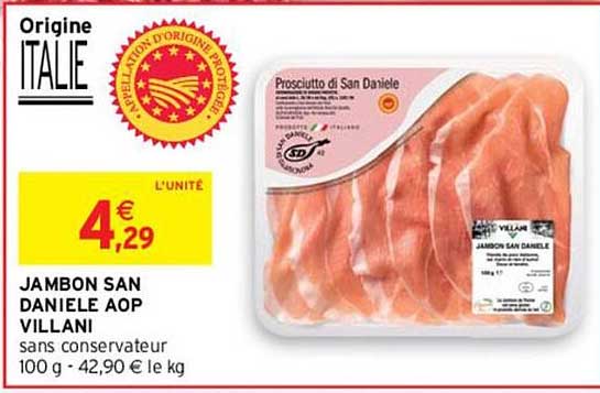 jambon san daniele aop villani