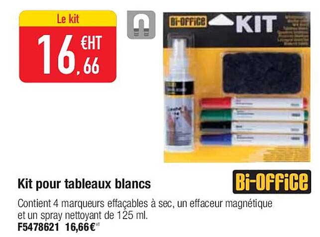 kit pour tableaux blancs bi-office