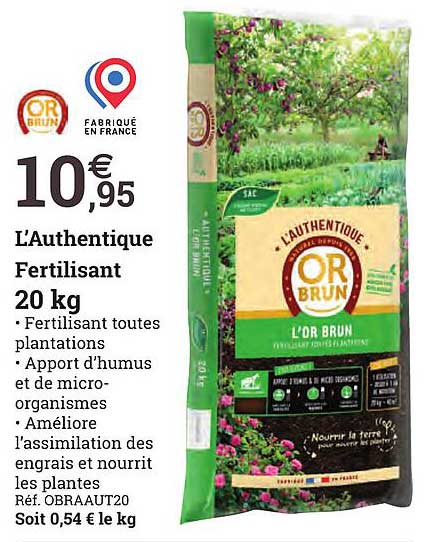 l'authentique fertilisant or brun