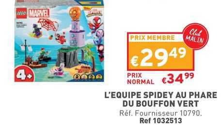 l'équipe spidey au phare du bouffon vert lego marvel