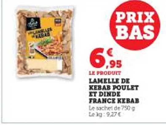 lamelle de kebab poulet et dinde france kebab