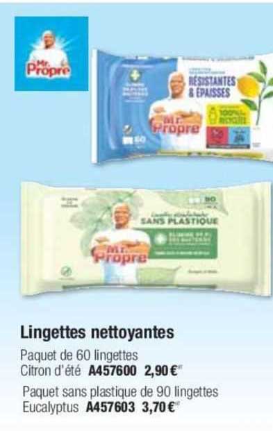 lingettes nettoyantes mr propre