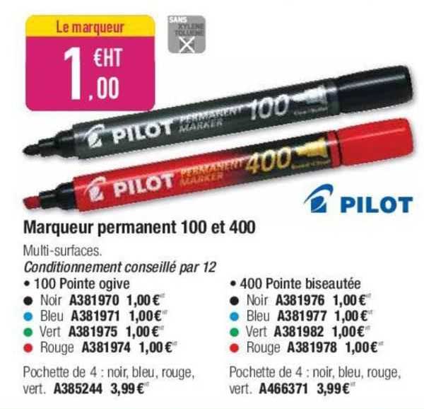 Marqueur Permanent 100 Et 400 Pilot