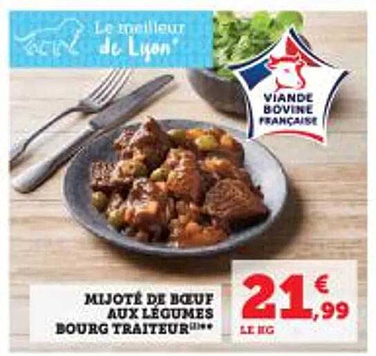 mijoté de boeuf aux légumes bourg traiteur