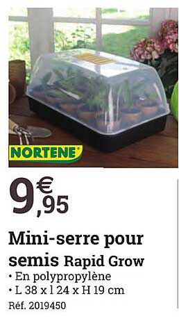 mini-serre pour semis rapid grow nortène